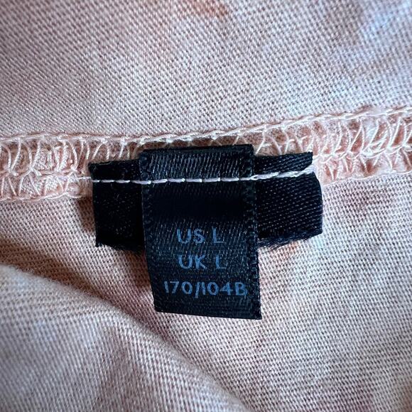 Free People We The Free Tie Dye Long Sleeve Tee Large Cabernet Combo Oversized - Picture 6 of 6